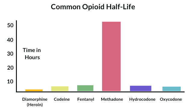 common opiate opioid half life chart