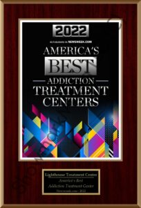 Certificate from Newsweek.com awarding the Lighthouse as America's Best Addiction Treatment Center